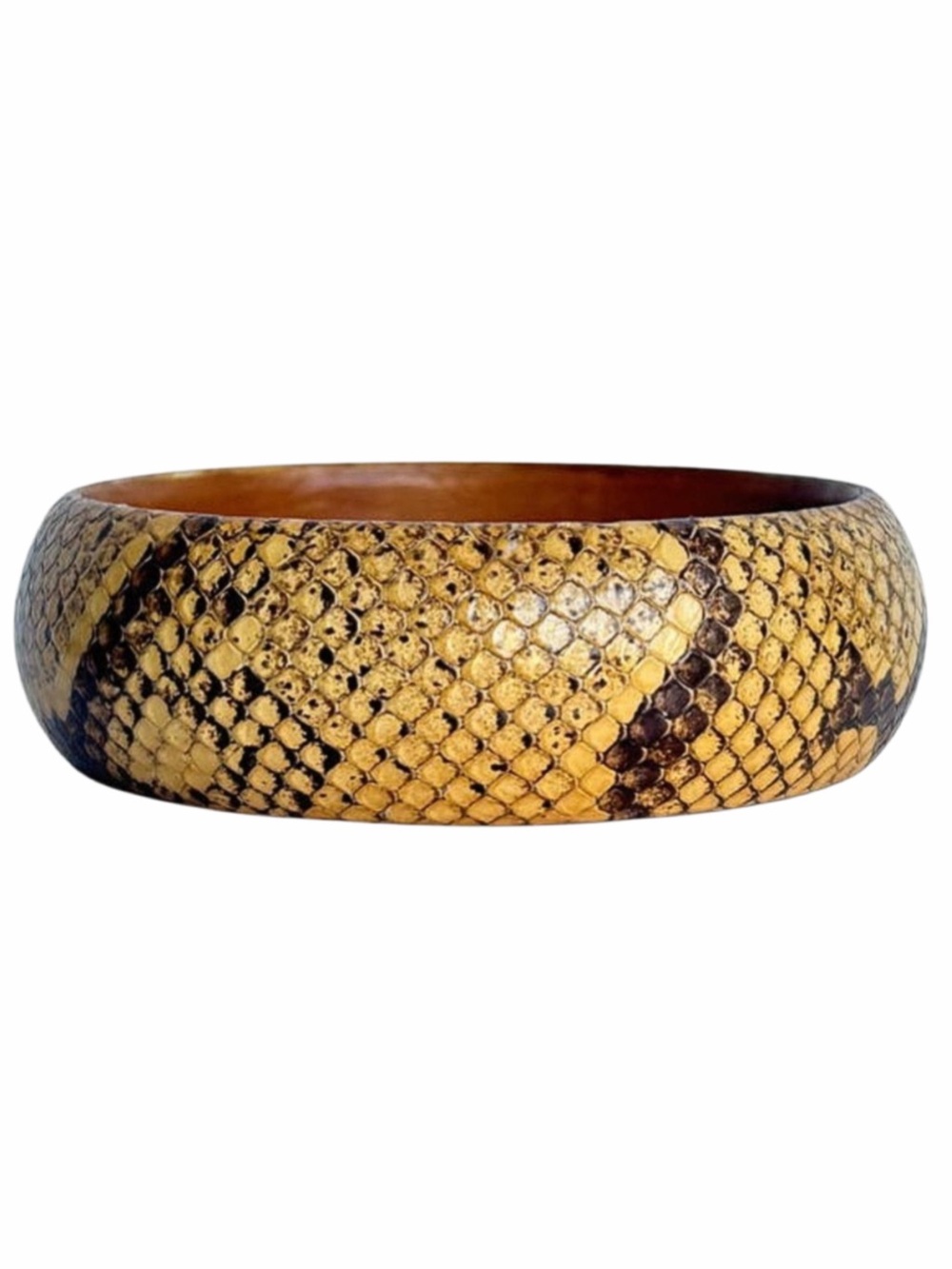 Vintage Snakeskin and Leather Bangle